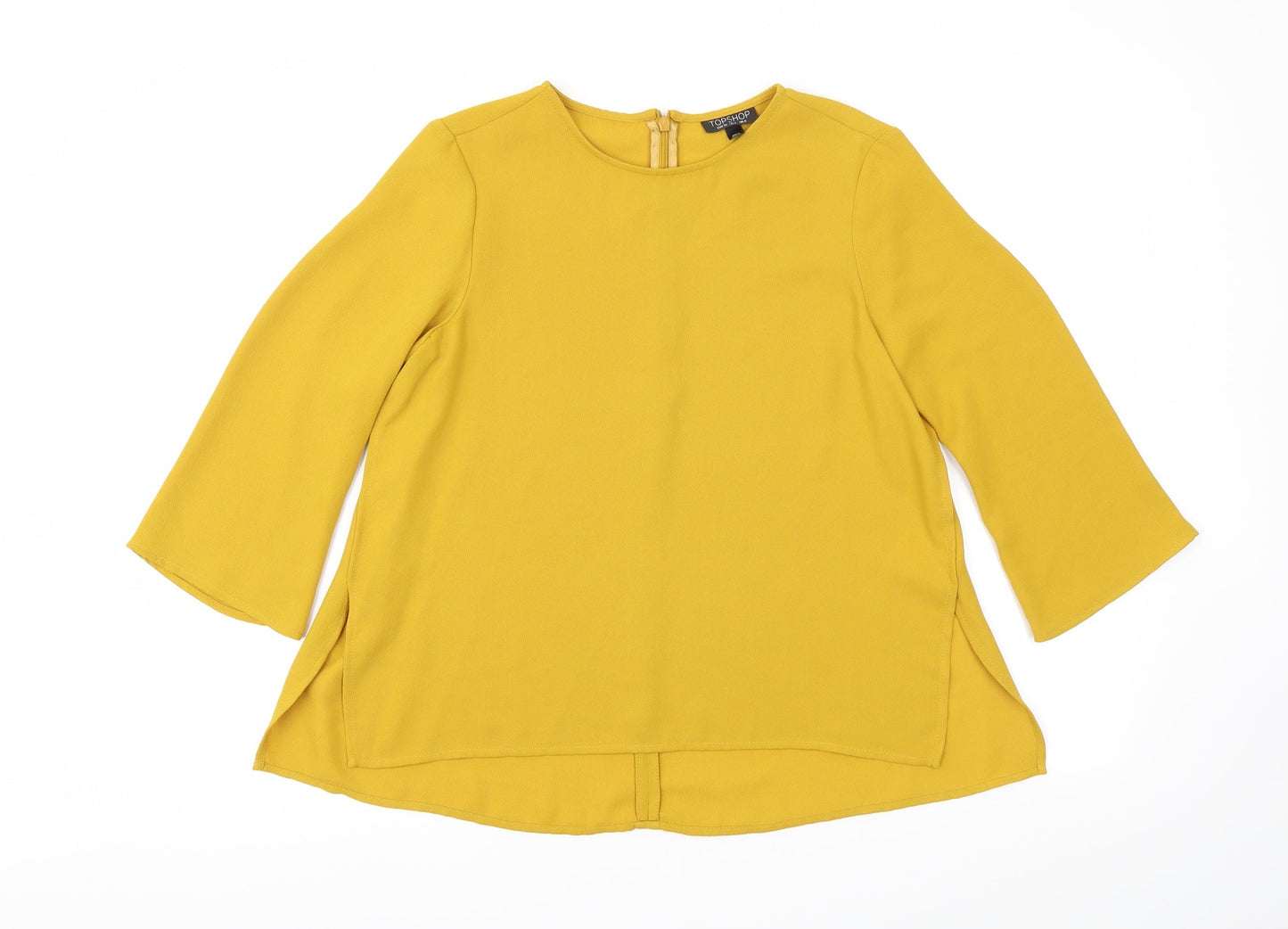 Womens UK Size 6 TOPSHOP Yellow Basic Blouse