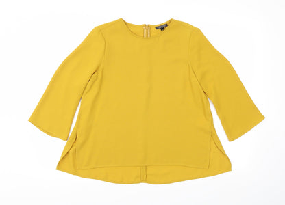 Womens UK Size 6 TOPSHOP Yellow Basic Blouse