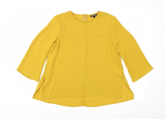 Womens UK Size 6 TOPSHOP Yellow Basic Blouse