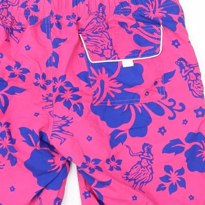 Active Mens Purple Floral  Sweat Shorts Size L