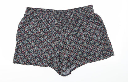 Papaya Womens Blue Floral  Cut-Off Shorts Size 18 - Stretch waistband