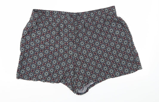 Papaya Womens Blue Floral  Cut-Off Shorts Size 18 - Stretch waistband