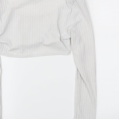 Pretty Little Thing  Womens White   Basic T-Shirt Size 10