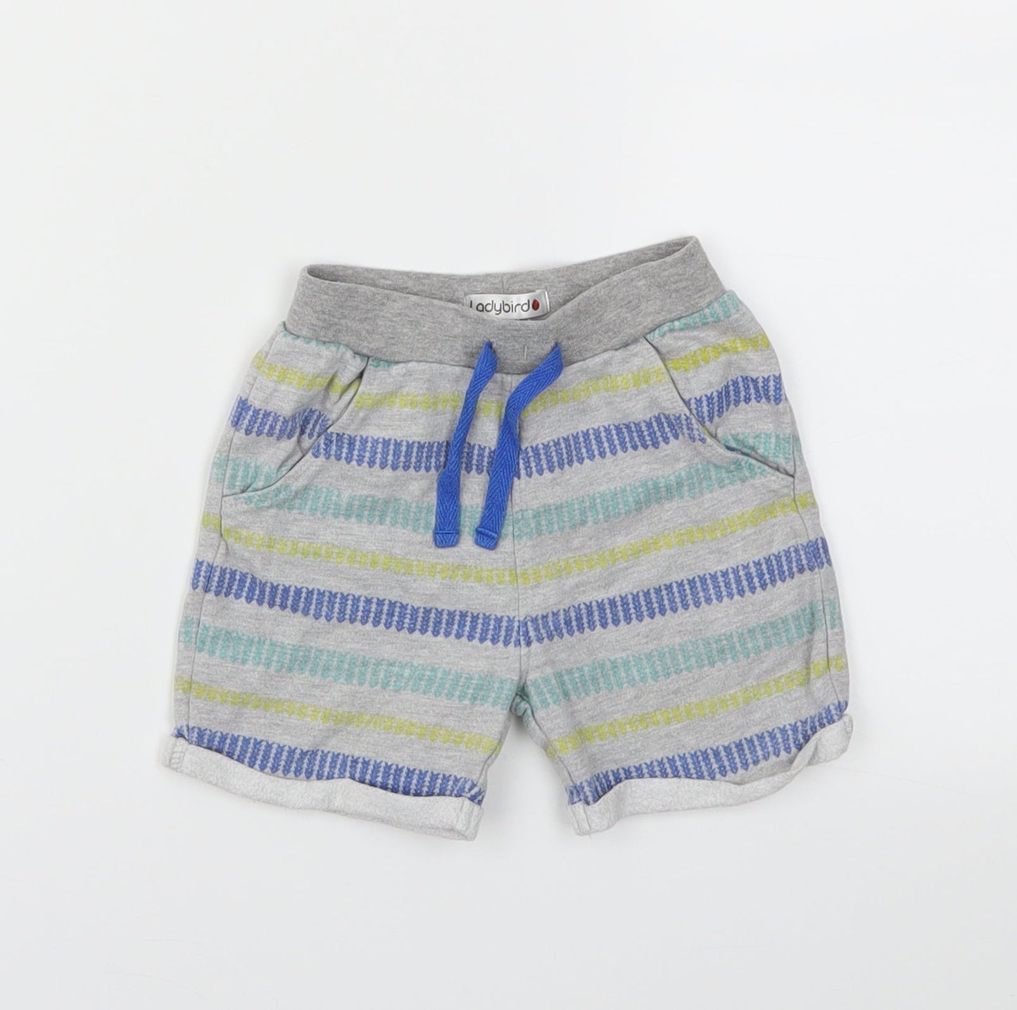 Ladybird Boys Grey Striped  Capri Trousers Size 9-12 Months