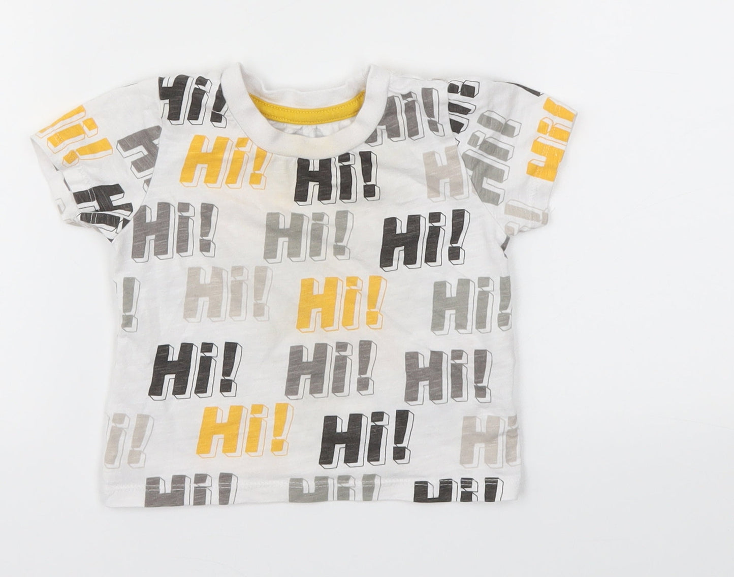 Primark Boys White   Basic T-Shirt Size 9-12 Months