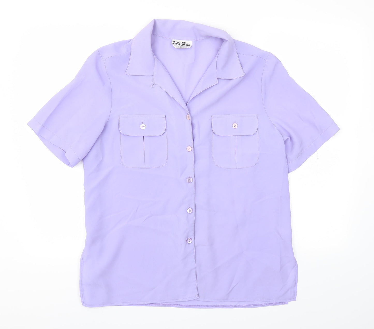 Womens UK Size 14 Bella moda Purple Basic T-Shirt