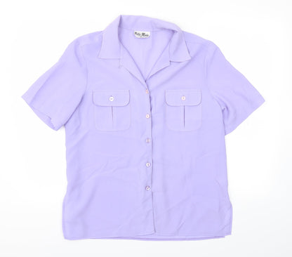Womens UK Size 14 Bella moda Purple Basic T-Shirt