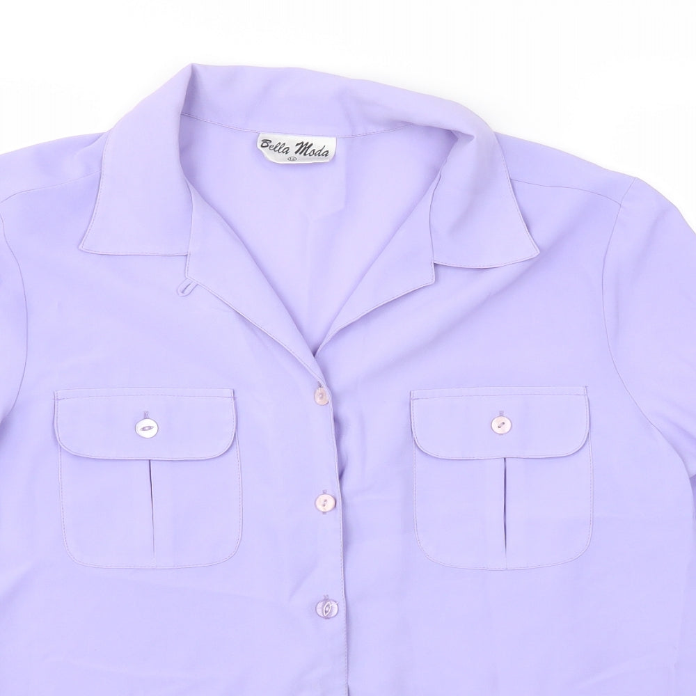 Womens UK Size 14 Bella moda Purple Basic T-Shirt