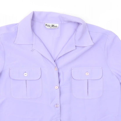 Womens UK Size 14 Bella moda Purple Basic T-Shirt