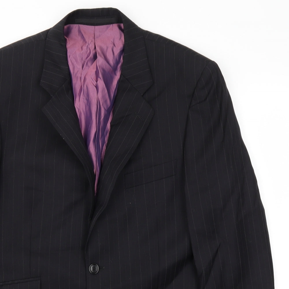 Mens UK Size 40 Linea Regular Black Suit Jacket