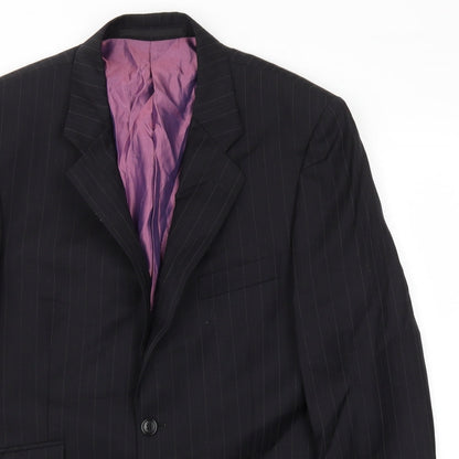 Mens UK Size 40 Linea Regular Black Suit Jacket