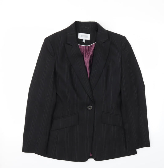 NEXT  Womens Black Striped  Jacket Blazer Size 10