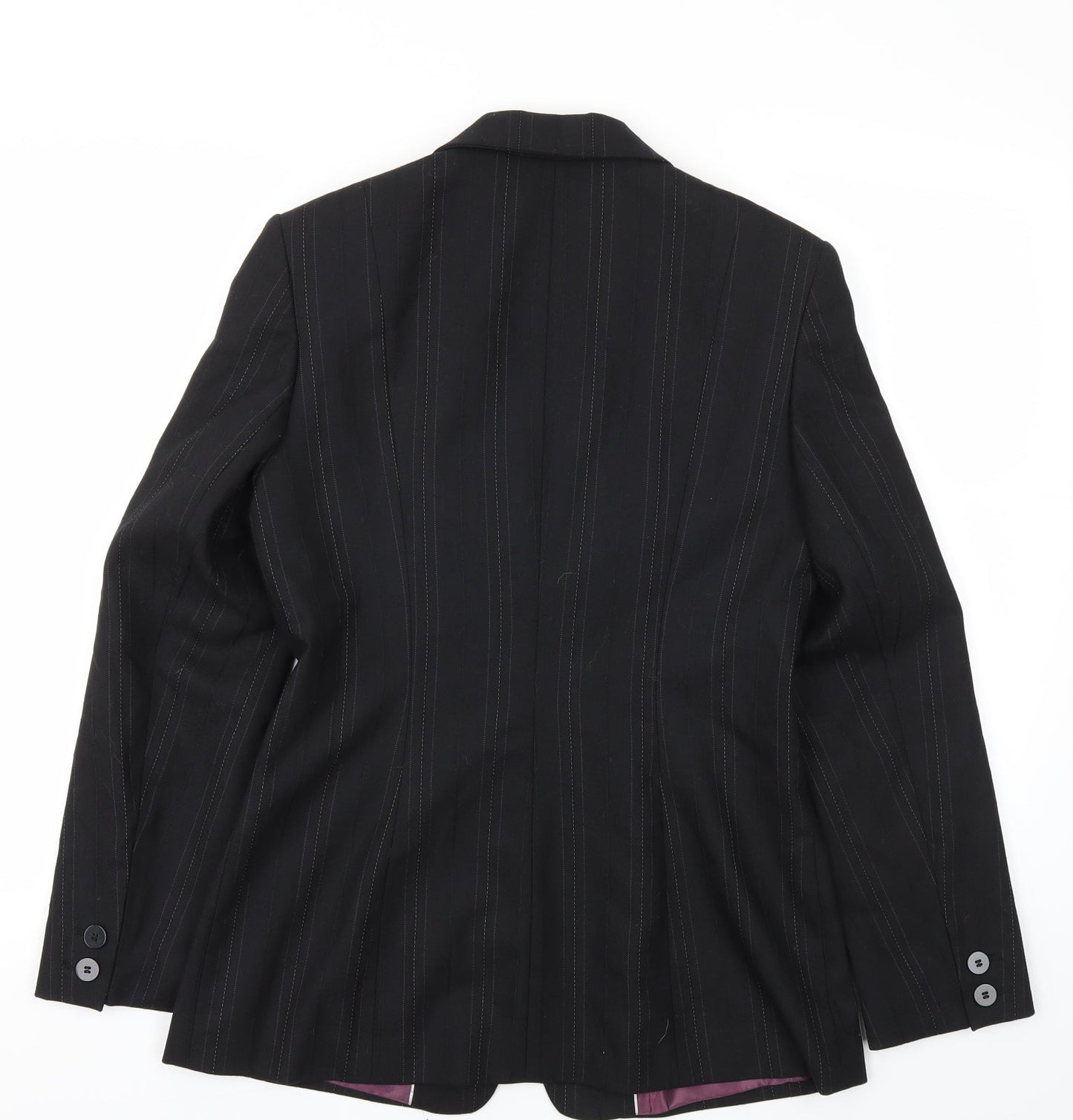 NEXT  Womens Black Striped  Jacket Blazer Size 10