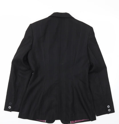 NEXT  Womens Black Striped  Jacket Blazer Size 10
