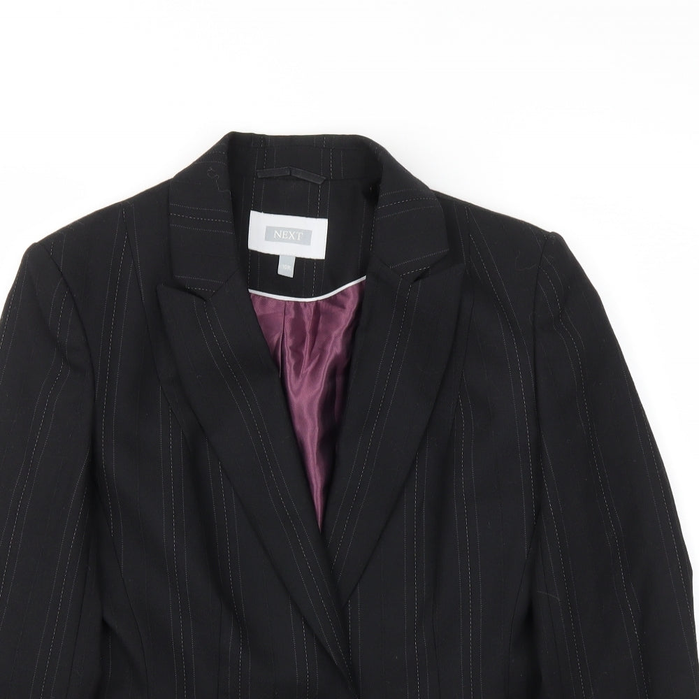 NEXT  Womens Black Striped  Jacket Blazer Size 10