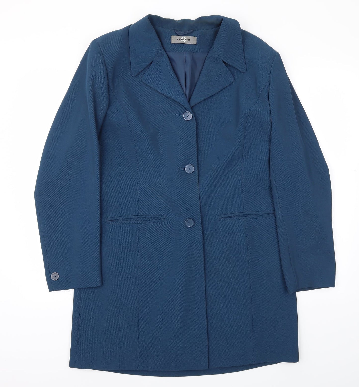 Womens UK Size 14 AMARANTO Regular Blue Blazer
