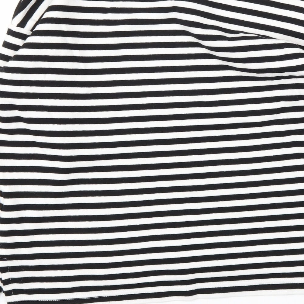 Womens UK Size XS LOGG Black Basic T-Shirt
