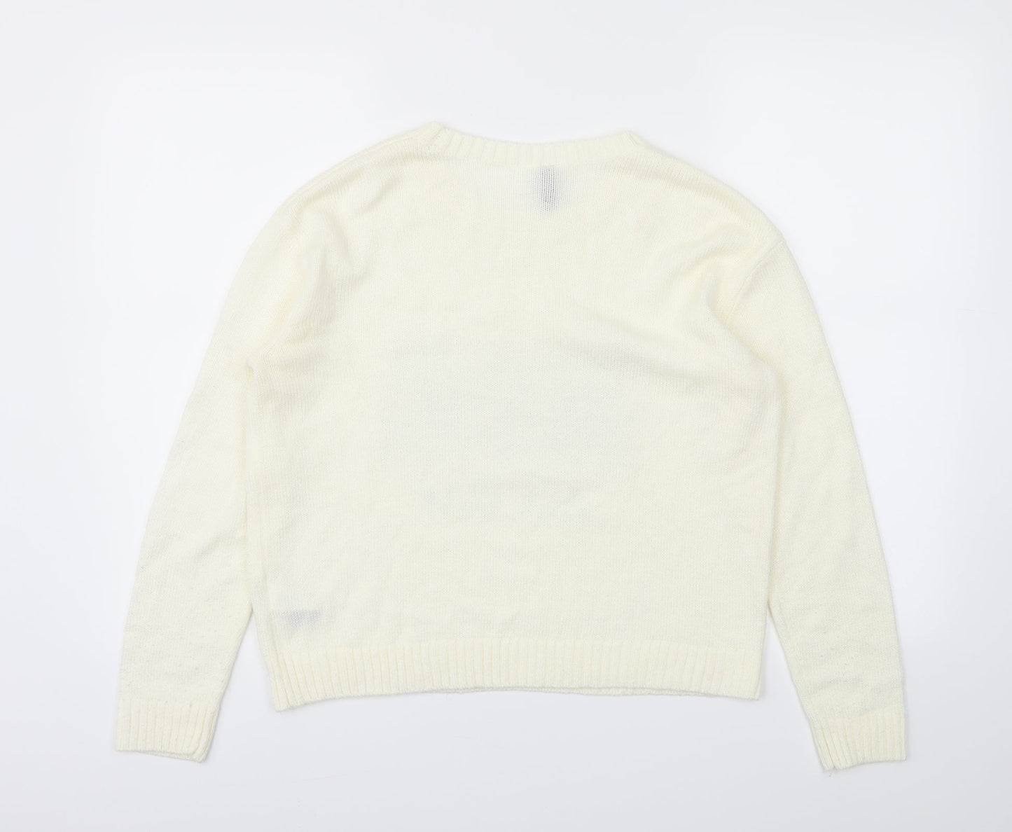 H&M Womens Ivory   Pullover Jumper Size S