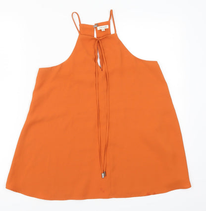 Womens UK Size 8 River Island Orange Basic Tank