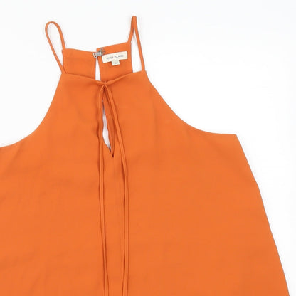 Womens UK Size 8 River Island Orange Basic Tank
