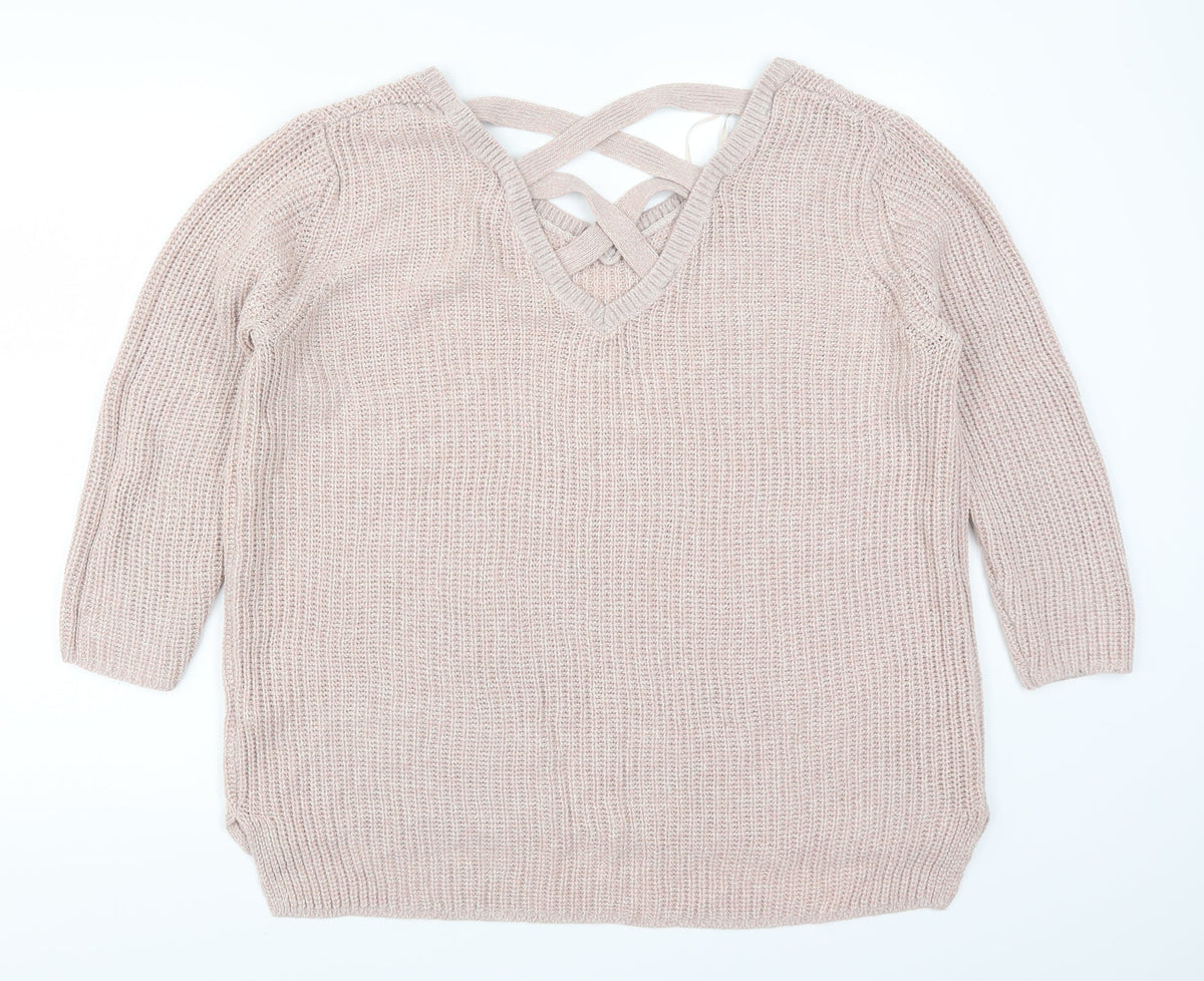 F&F Womens Pink   Pullover Jumper Size 14