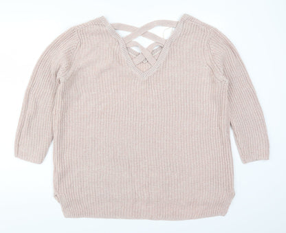 F&F Womens Pink   Pullover Jumper Size 14
