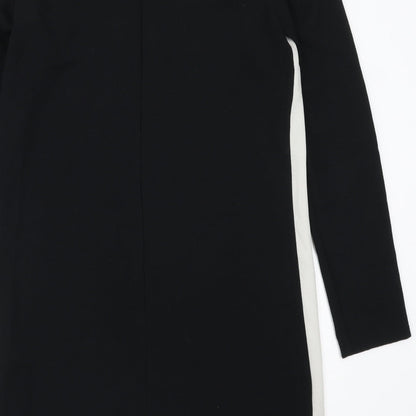 Topshop Womens Black Colourblock  T-Shirt Dress  Size 10  - White