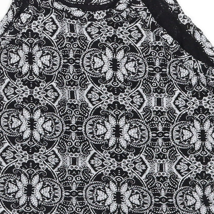 Miss Selfridge Womens Grey Geometric  Cropped Tank Size 8