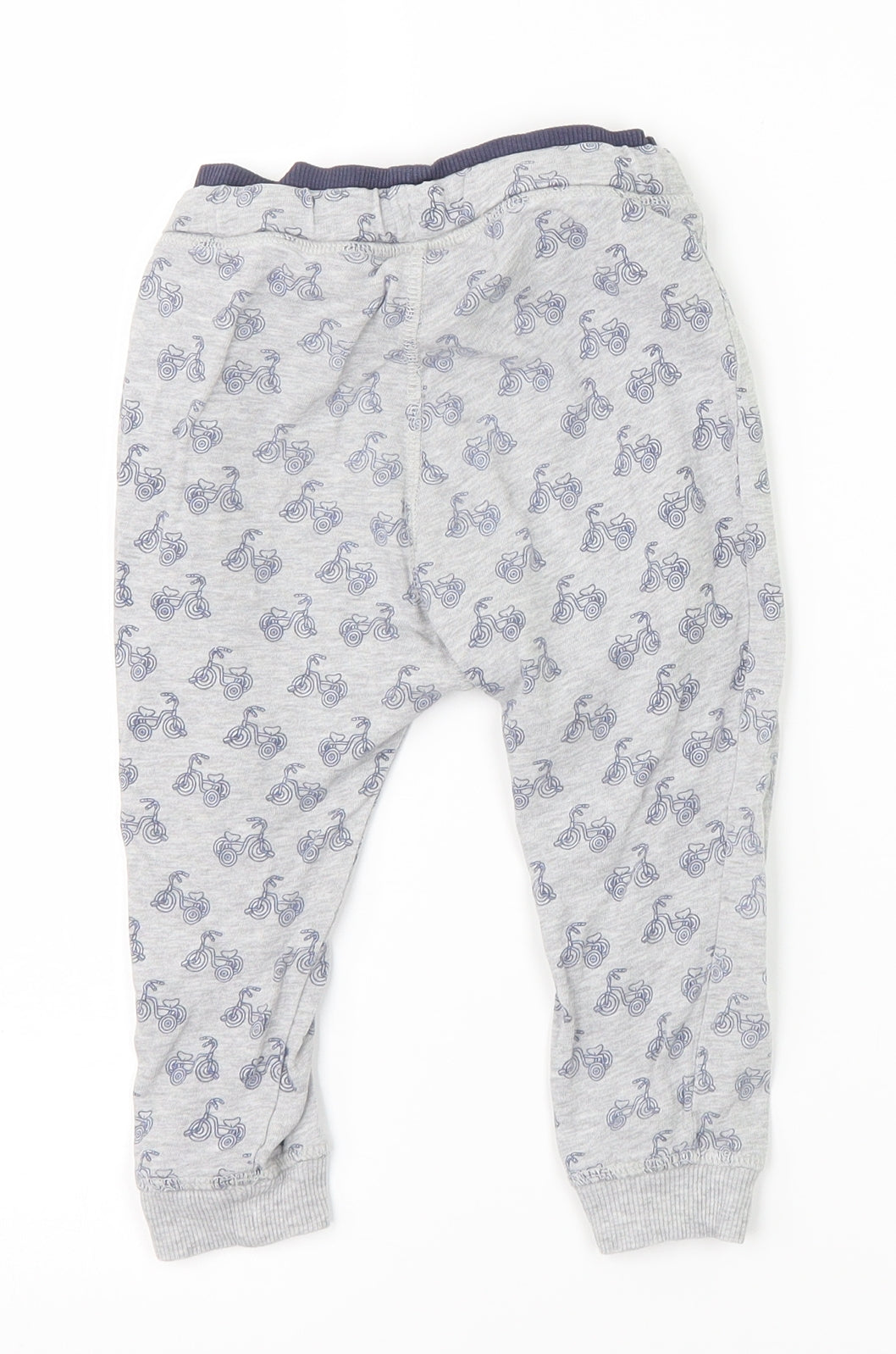 H&M Boys Grey Geometric  Sweatpants Trousers Size 2 Years - Bicycles