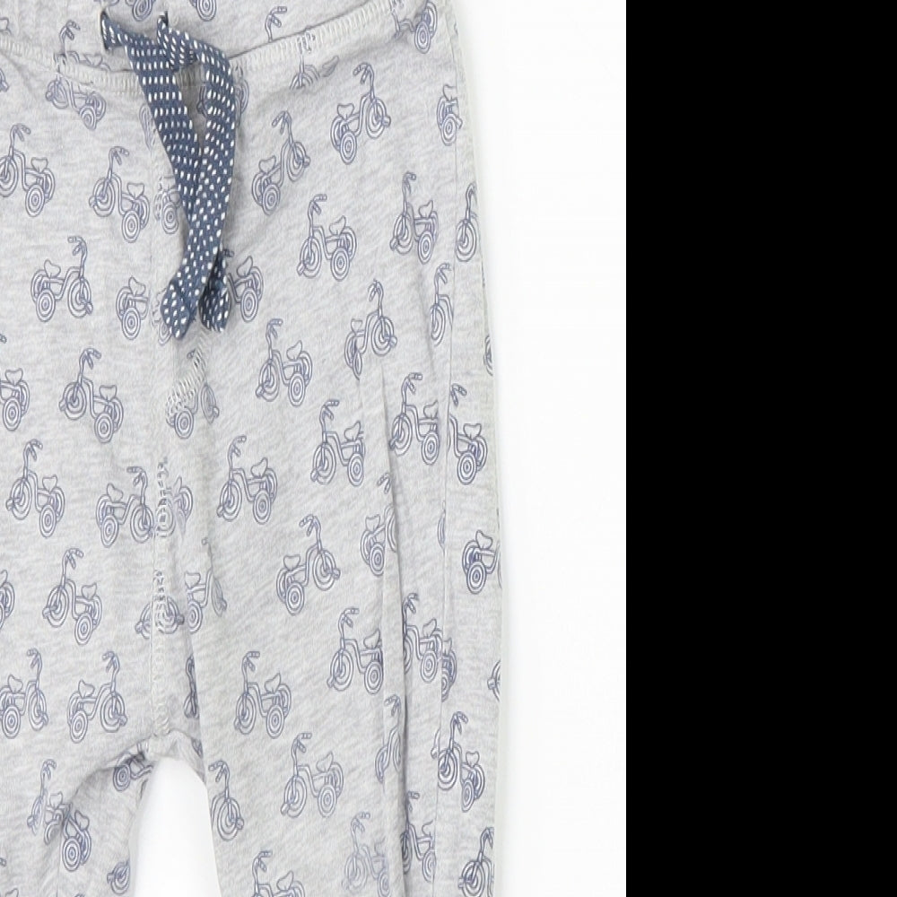 H&M Boys Grey Geometric  Sweatpants Trousers Size 2 Years - Bicycles