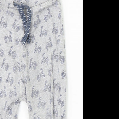H&M Boys Grey Geometric  Sweatpants Trousers Size 2 Years - Bicycles