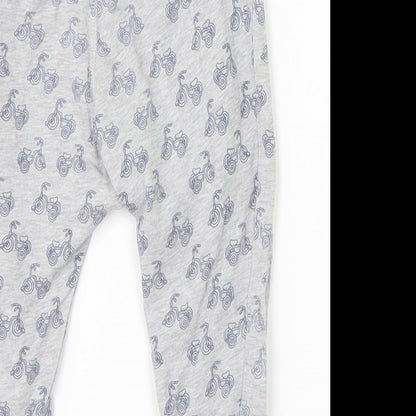H&M Boys Grey Geometric  Sweatpants Trousers Size 2 Years - Bicycles