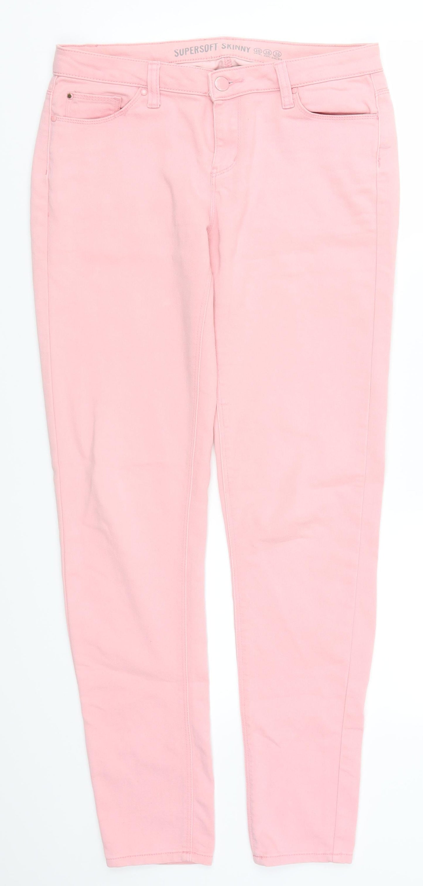 Denim Co Womens Pink  Denim Skinny Jeans Size 10 L29.5 in