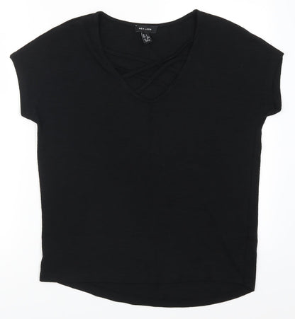 Womens UK Size S New Look Black Basic T-Shirt