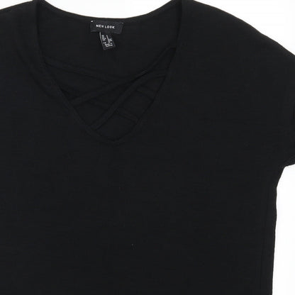 Womens UK Size S New Look Black Basic T-Shirt