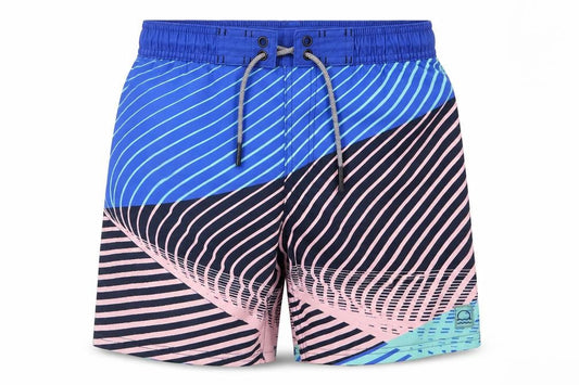 Preworn Womens Blue Striped  Bermuda Shorts Size 26 in - Pink