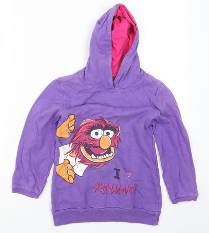 The Muppets Girls Pink   Pullover Hoodie Size 9-10 Years  - Animal