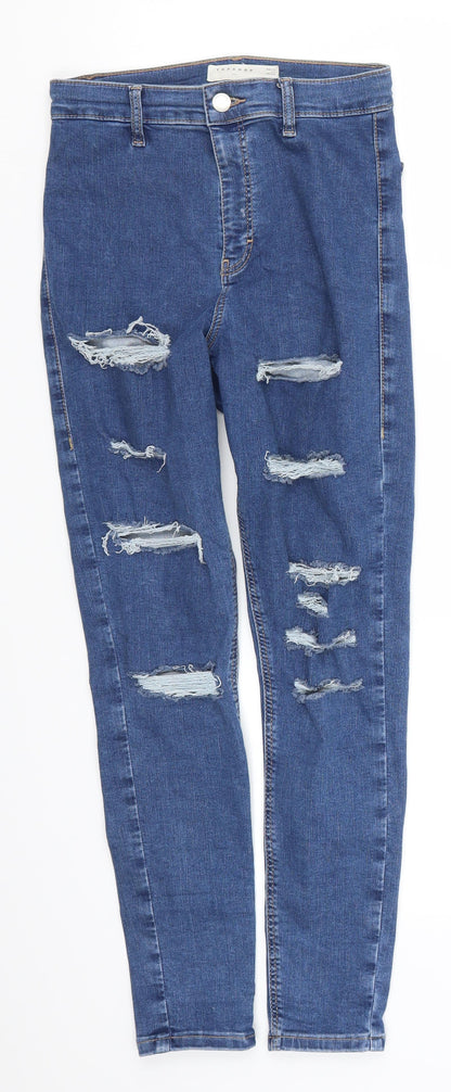 Topshop Womens Blue  Denim Skinny Jeans Size 28 in L26 in