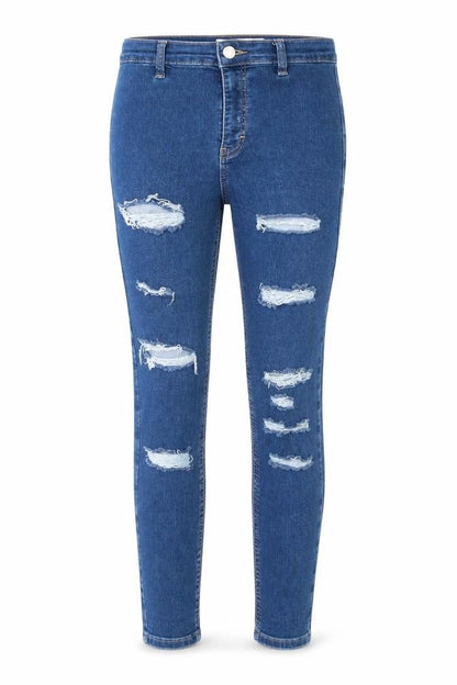 Womens UK Size 28 in Topshop Regular Fit Skinny Blue Jeans