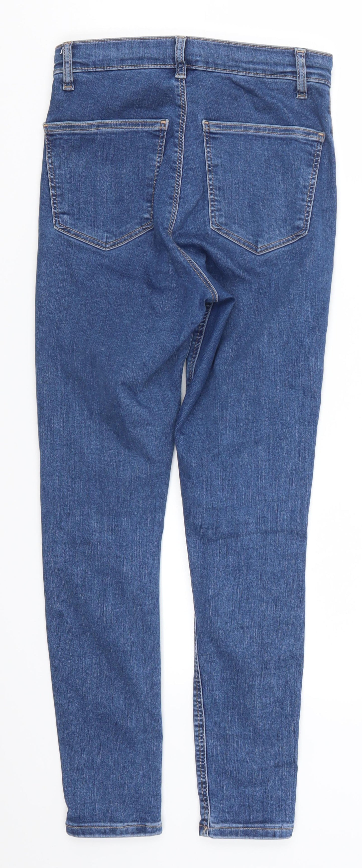 Topshop Womens Blue  Denim Skinny Jeans Size 28 in L26 in