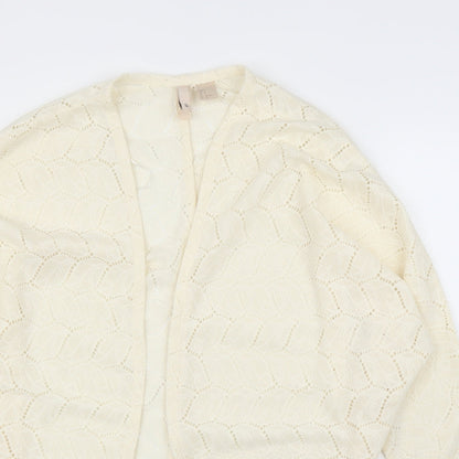 H&M Womens Ivory   Cardigan Jumper Size S