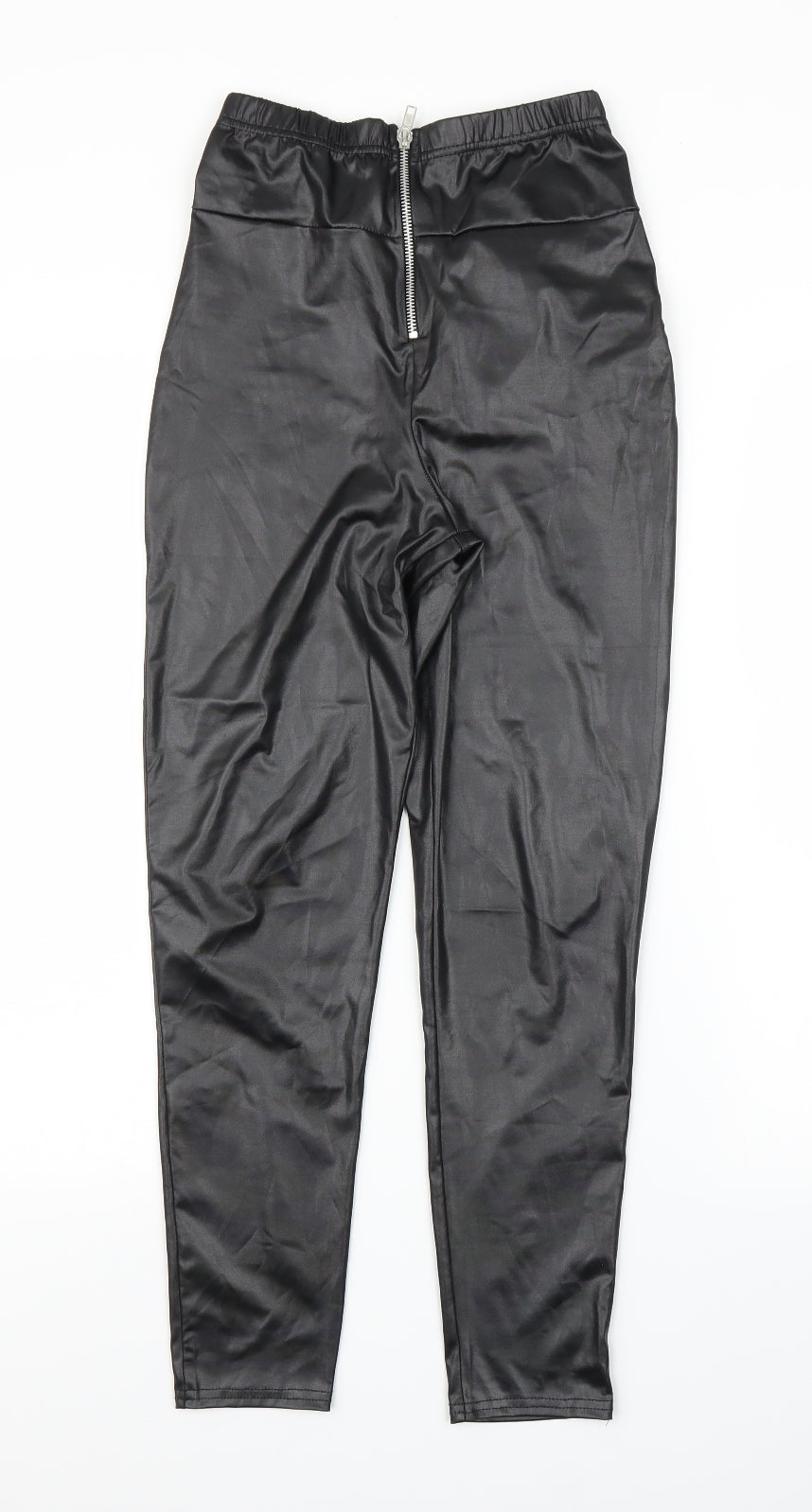 Womens UK Size 6 Boohoo Regular Fit Carrot Black Trousers