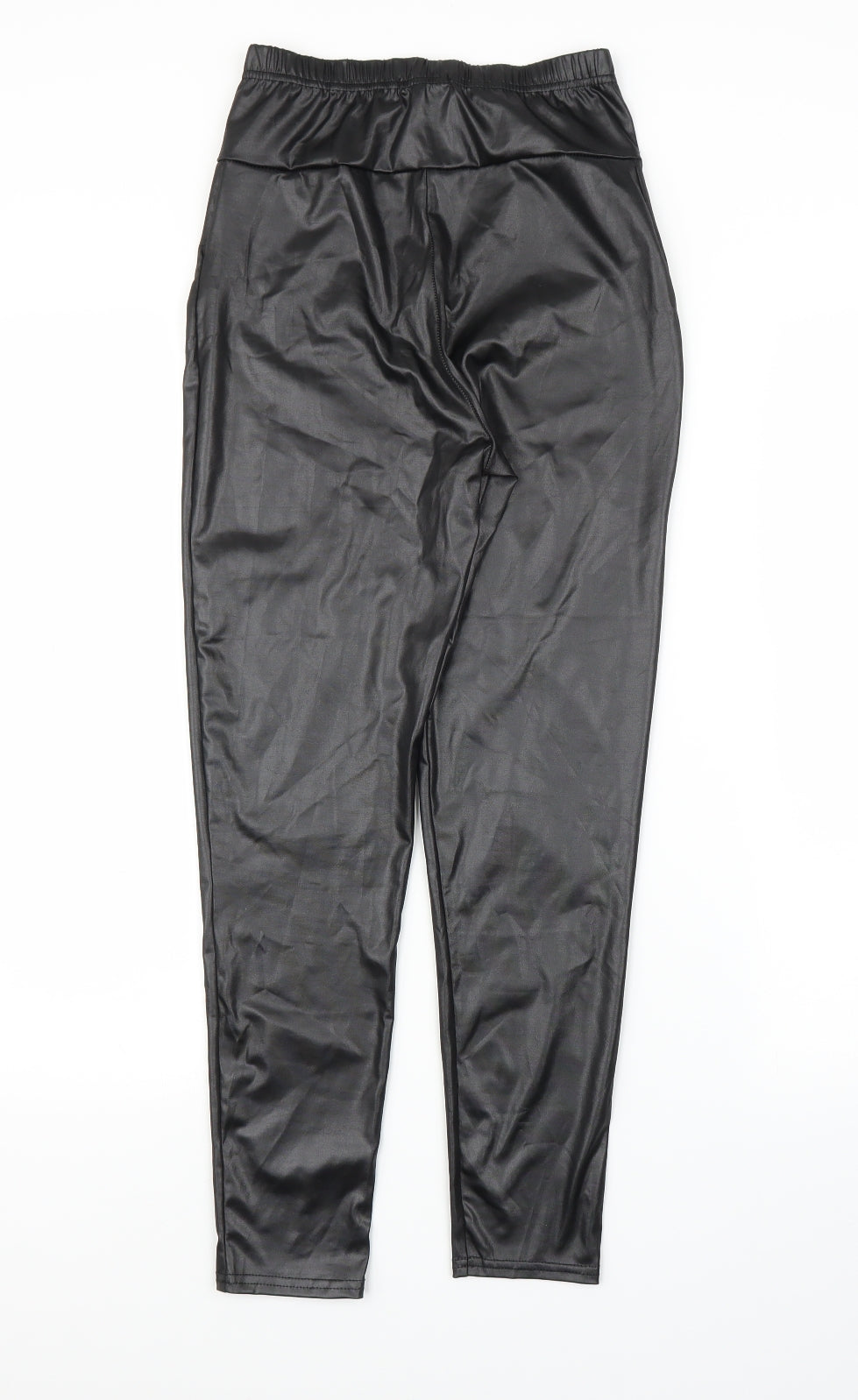Womens UK Size 6 Boohoo Regular Fit Carrot Black Trousers