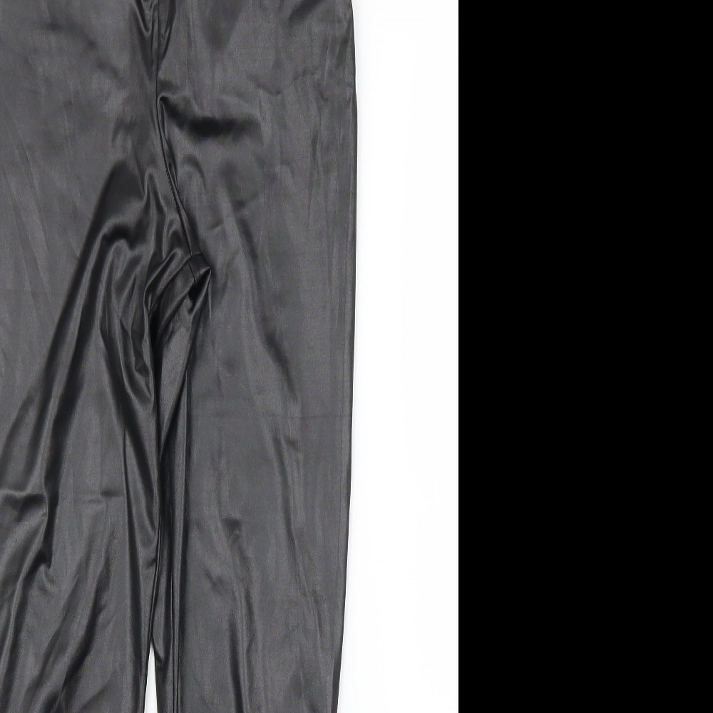 Womens UK Size 6 Boohoo Regular Fit Carrot Black Trousers
