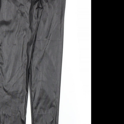 Womens UK Size 6 Boohoo Regular Fit Carrot Black Trousers