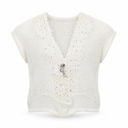Mandi Womens White   Cardigan Jumper Size 12