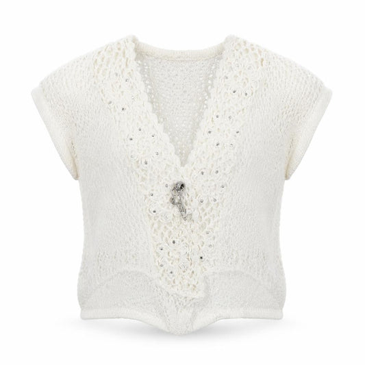 Mandi Womens White   Cardigan Jumper Size 12