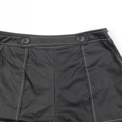 PRETTYLITTLETHING Womens Black   Sailor Shorts Size 8