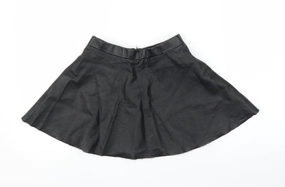 H&M Girls Black   A-Line Skirt Size 9 Years