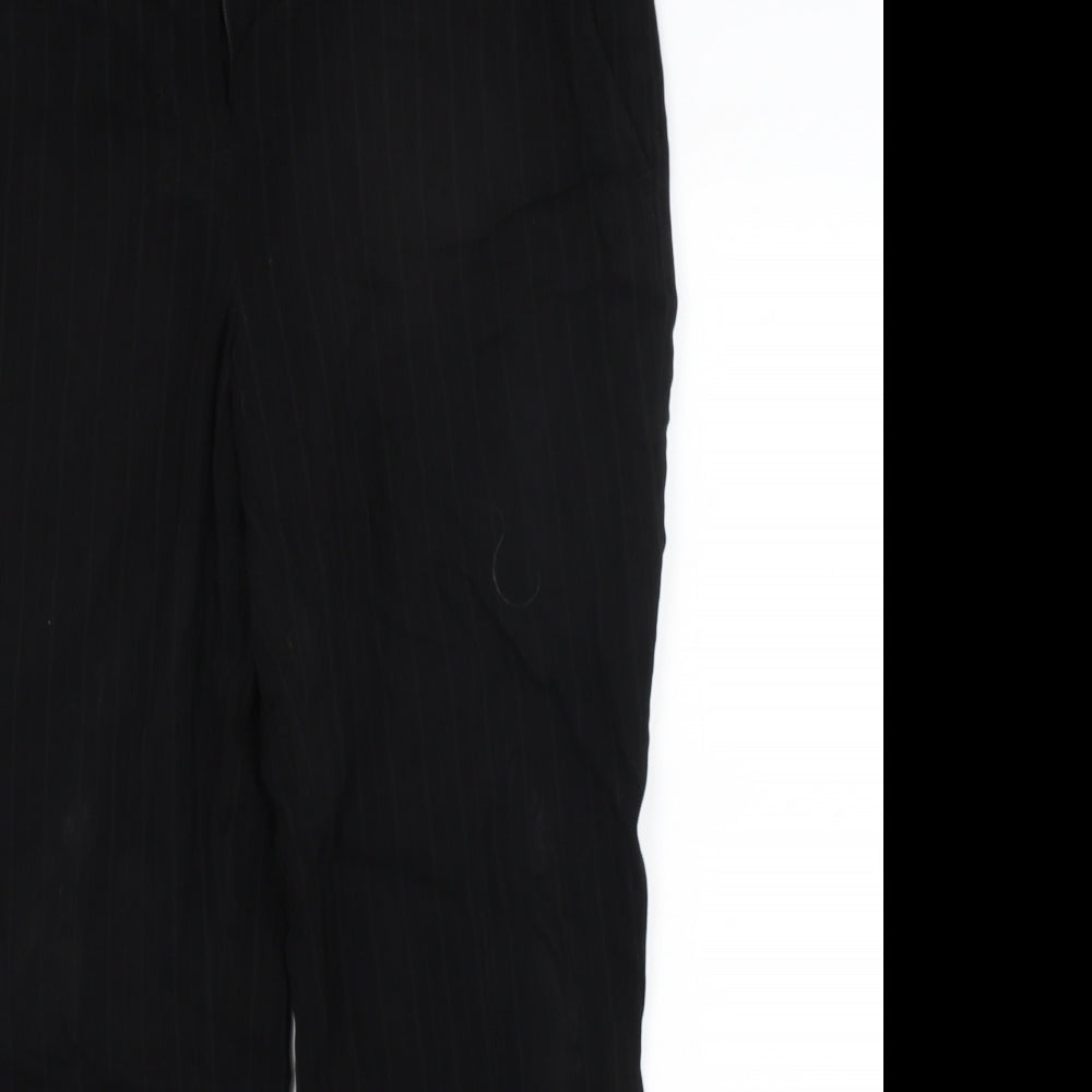 Womens UK Size 14 Papaya Regular Fit Dress Pants Black Trousers